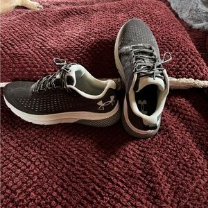 Under Armour Cream and Black Athletic Shoes